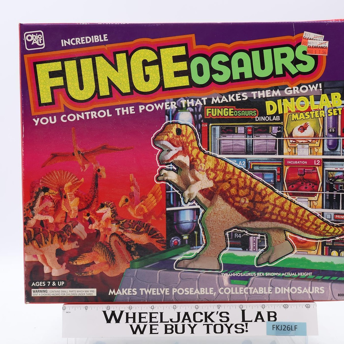 Fungeosaurs Dinolab Master Set Ohio Art 12 Poseable Dinosaurs 1993