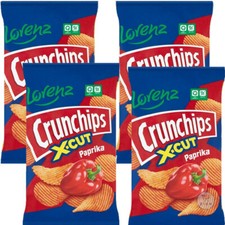 Lorenz Crunchips X‑Cut 75g Paprika, Salted & Cheese & Onion Ridged Crunchy chips