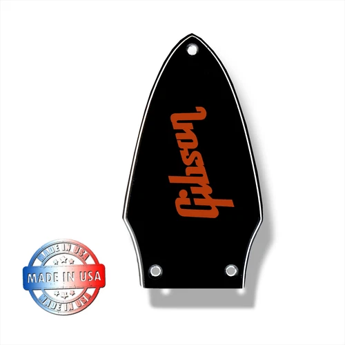 3 Ply Black/White/Black Truss Rod Cover for 1975 Gibson Flying V + Red Decal