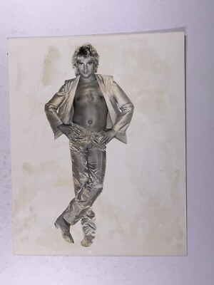 Rod Stewart Foto Original Vintage Schwarz Weiß Presse Promotion Mai 1984