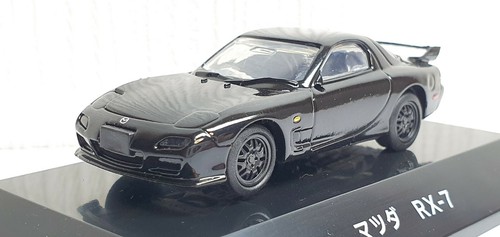 1/64 F-Toys MAZDA RX-7 FD3S BLACK car model w/detailed rotary engine - 第 2/6 張圖片