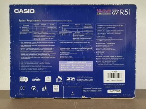 Casio QV-R51 5.0MP Digital Camera 2" Screen 3x Optical 4x Digital Zoom, EXC COND - Picture 4 of 24