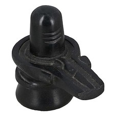 Handcrafted Black Marble Shiva Lingam Shiv Ling Idol - 5 Inch Medium Size