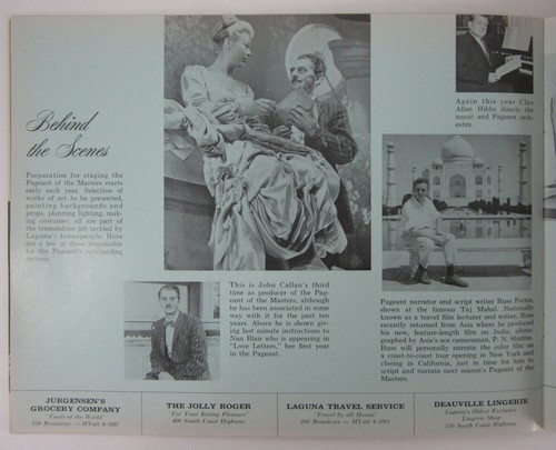 Laguna Beach Festival Arts Pageant of the Masters Program 25th Anniversary 1960 - Picture 4 of 9