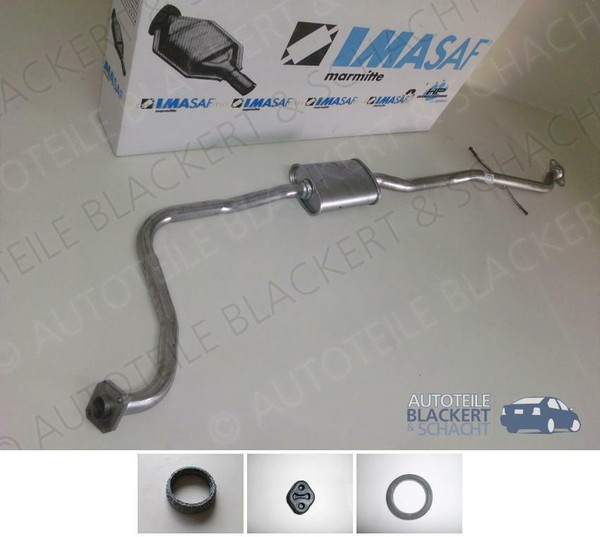 Imasaf Auspuff Mitteltopf + Anbauteile FüR Mazda Demio 1.3 16V 1998-2003-image