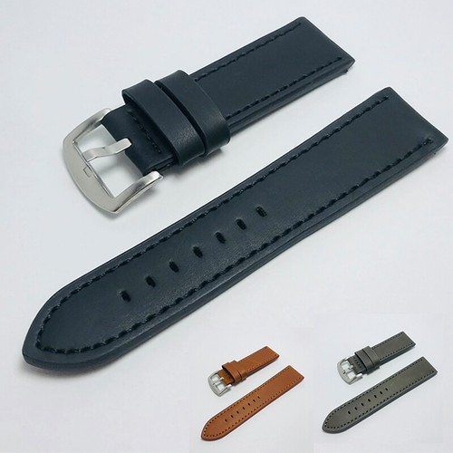 Genuine Leather Watch Band Strap 18mm 20mm 22mm 24mm Cowhide Wristwatch Bracelet - Picture 5 of 31