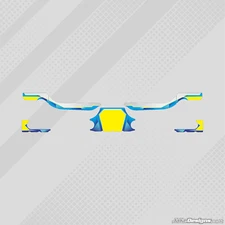 AIRBRUSH YELLOW REAR BUMPER STICKERS TO MATCH FULL STICKER KIT - JakeDesigns