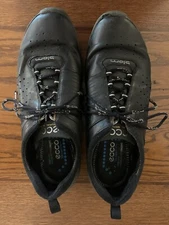 Ecco Biom Mens Black Golf Shoe Size 10 EUC New Laces & Cleaner