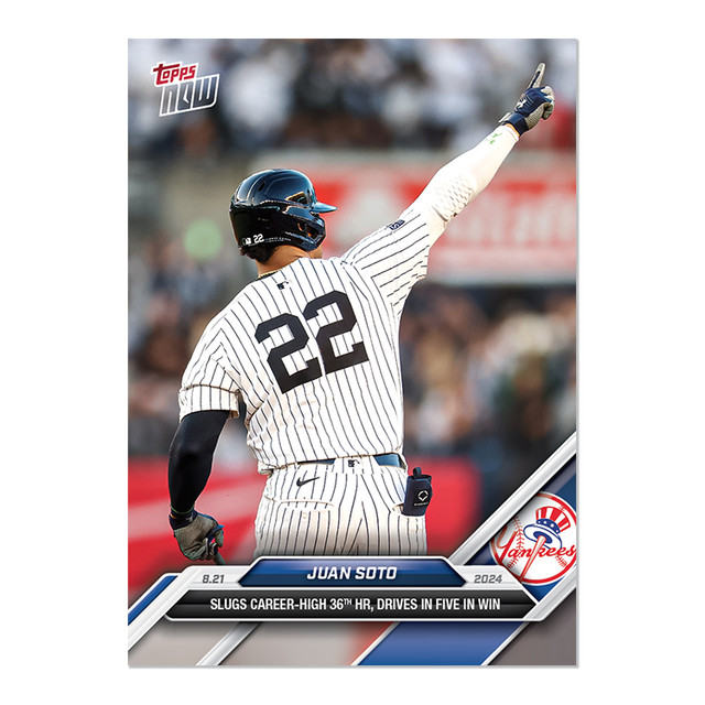 2024 Topps Now 576 Juan Soto Slugs Career High 36th HR - 25 Cents Shipping!
