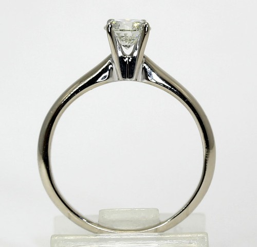 .45CT diamond solitaire engagement ring 14K white gold round brilliant - 第 6/7 張圖片