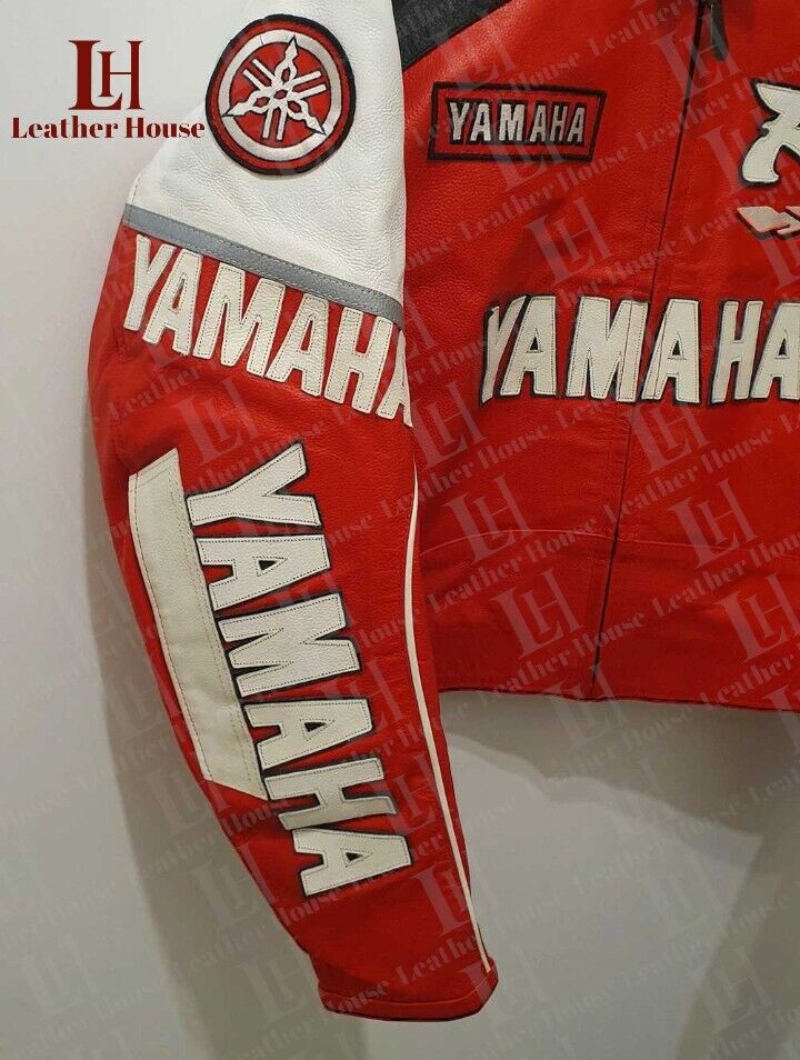 Yamaha Leather Jacket Yamaha Mens Biker Racing Motorbike Yamaha Leather Jacket Yamaha Mens Biker Racing Motorbike