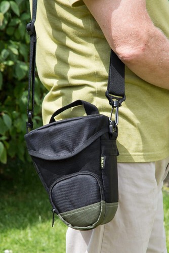 Holster Kameratasche mit Hüft- und Schultergurt schwarz & grün ideal für DSLR Mi - Bild 8 von 20