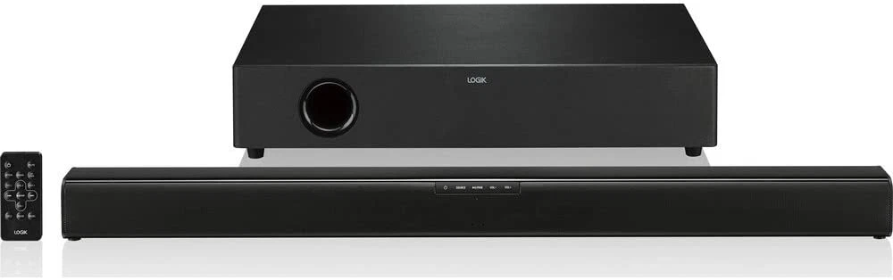 Logik soundbar with store wireless subwoofer
