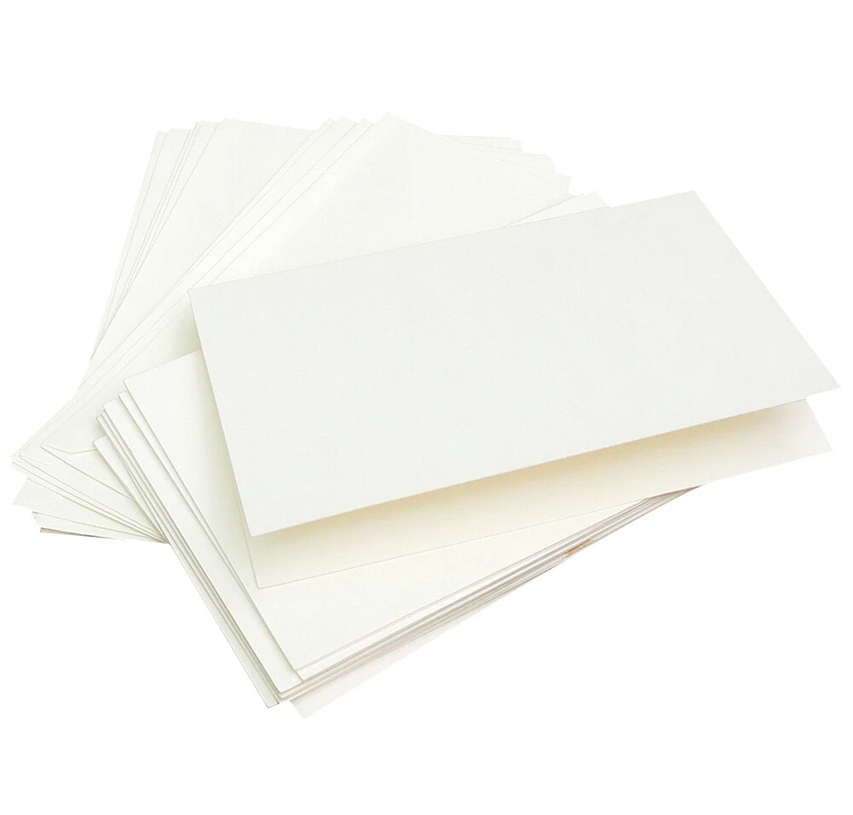 Juego de 30 tarjetas en blanco A6 y sobres C6, tarjetas plegadas hágalo usted mismo, calidad premium, 300 gsm Foto 2 de 4
