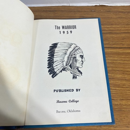 The Warrior 1959 by Bacone College Oklahoma United States Yearbook Hardcover - Picture 3 of 9