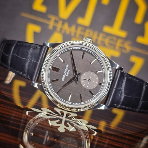 PATEK PHILIPPE CALATRAVA 6119G-001 39MM 18K WHITE GOLD GREY ANTHRACITE DIAL B&P