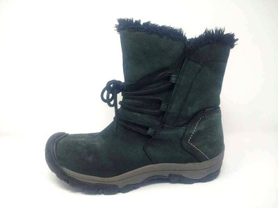 Woman Raven Tall Winter Boots Black Suede Size 7 1//2
