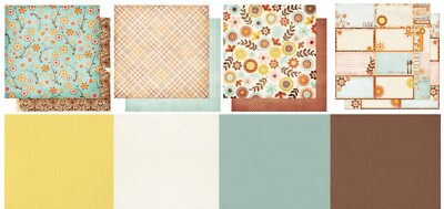 Bo Bunny Press Kitchen Spice Double Sided Cardstock 12''x12'' 16 sheets