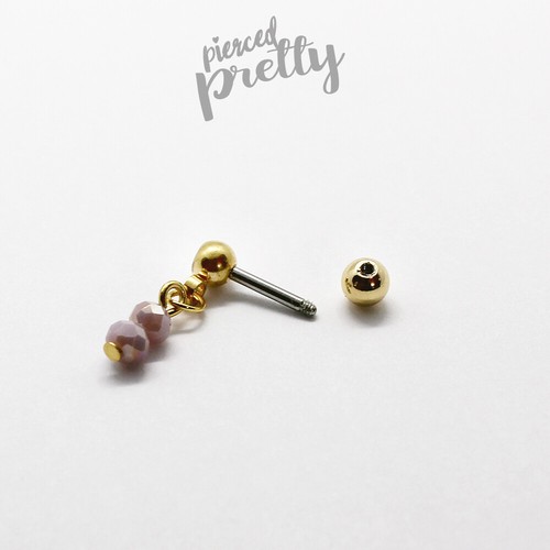 20g 16g crystal dangle helix ear stud Helix cartilage Labret bar (optional) - Picture 4 of 5