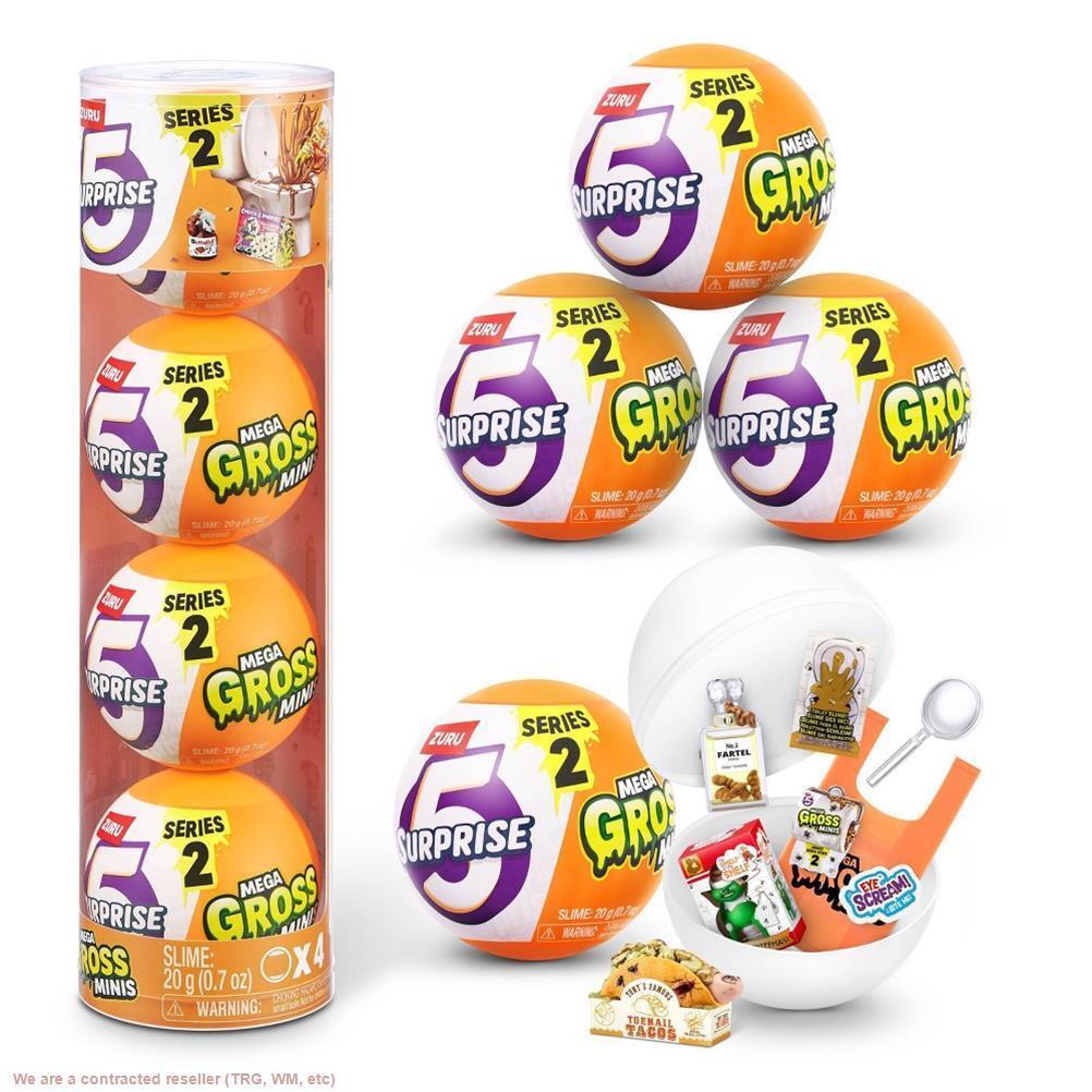 5 капсул-сюрпризов Mega Gross Mini Figure Capsules - 4 штуки