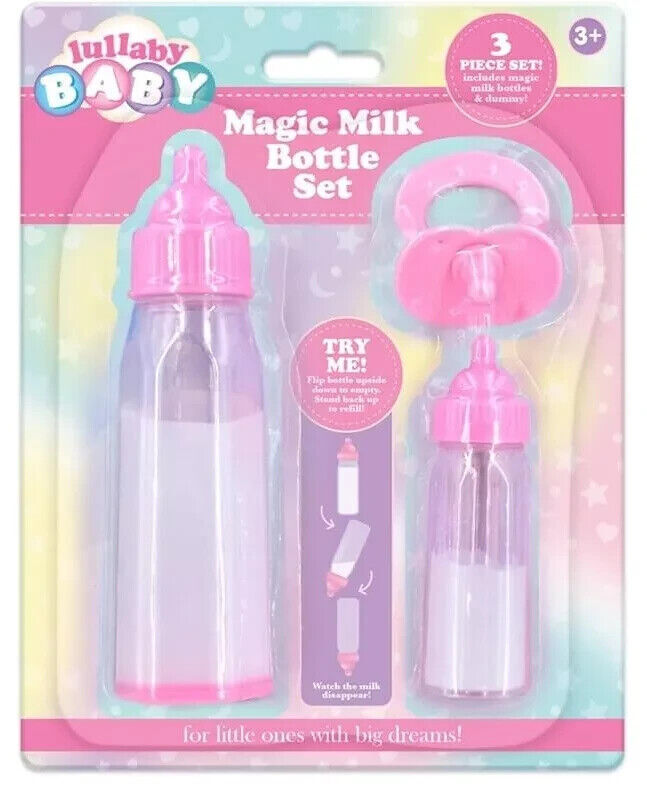 Lullaby Baby Doll Magic Milk Bottle Set