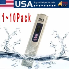 Handheld Water Quality Hardness Purity Digital LCD Meter 0-9990 PPM TDS TDS-3