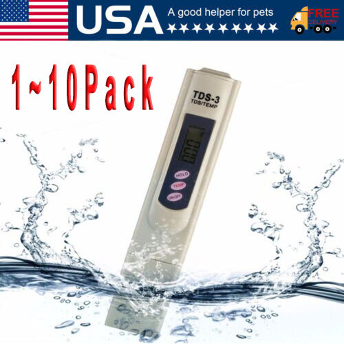 Handheld Water Quality Hardness Purity Digital LCD Meter 0-9990 PPM TDS TDS-3 - Picture 1 of 13