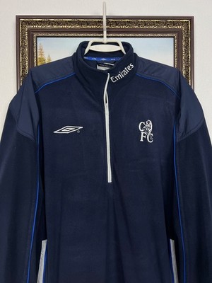 Vintage 2000's Umbro Chelsea Football Blue Fleece Jacket Soccer