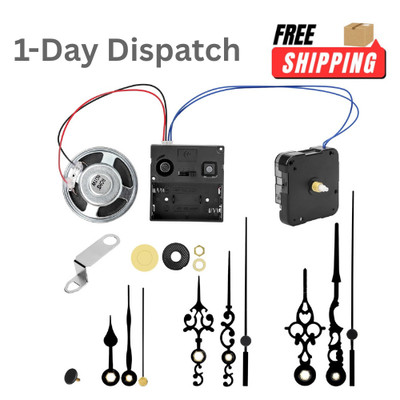 EEEKit Chiming Clock Mechanism Battery Motor Hour Chime Hands Vintage Repair