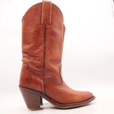 Vintage Frye Campus Brown Leather Women's Size 6 B Western Boots Made in USA