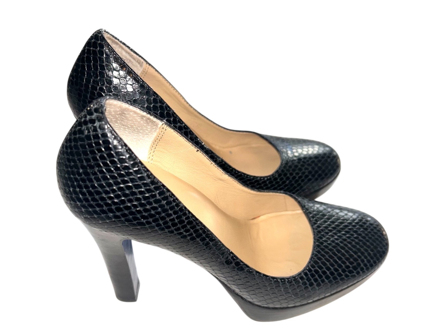 Michael Kors Black Leather Snake Python Embossed … - image 5