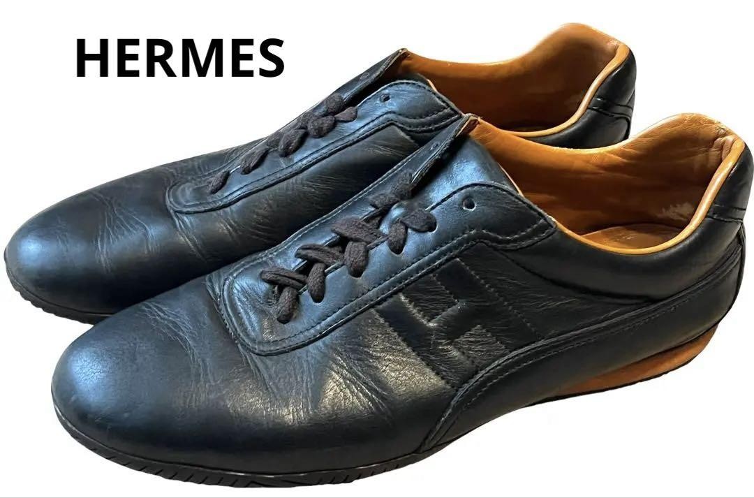 Hermès Leather Sneaker Quick H Logo Stylish Luxury US8.5