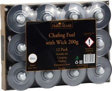 Chafing Fuel Ethanol Gel Burn 2-6 Hour Catering Food Warmer Buffet Fuel 12 Pack