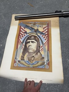 Antique Charles Lindbergh Spirit of St. Louis Poster