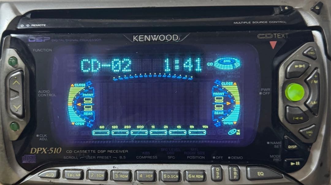 Kenwood DPX-510 Car Stereo 2DIN CD Cassette Tuner Head Unit