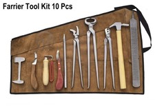 Horse Farrier Hoof Grooming Shoe Care Tools Kit With Carry Bag 10 PCS