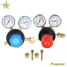 2 Pieces Oxygen CGA-540 Acetylene CGA-510 Regulators Dual Welding Gas Gauges