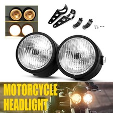 Pair Motorcycle Headlight Lamp w/ Bracket For Sachs MadAss 50 125 500KIKASS 125