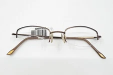 Adrienne Vittadini AV6024 Gold Eyeglasses FRAME ONLY Half Rim VTG 17938