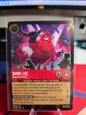 Disney Lorcana TCG Ming Lee - Giant Red Panda 129/207 Super Rare Foil