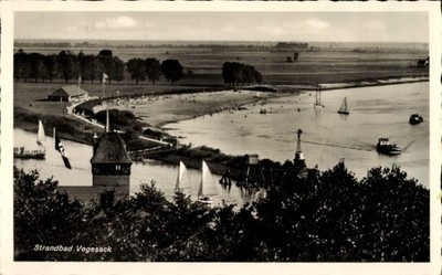 Postcard Vegesack Hanseatic city of Bremen, lido beach and lawn,... - 5047154