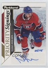 2018 Upper Deck Parkhurst Priority Signings 22/75 Noah Juulsen #PS-NJ Auto xp6