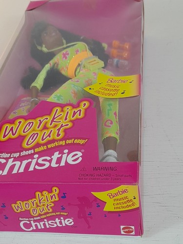 17319 Mattel Barbie Workin' Out 1996 Vintage Christie Doll. Unopened In Box. - Picture 3 of 19