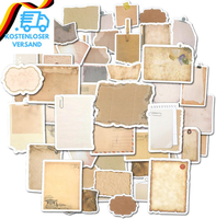 Jieyao 80 StüCk Scrapbooking Sticker, Beschreibbar Vintage Dekopapier Scrapbook