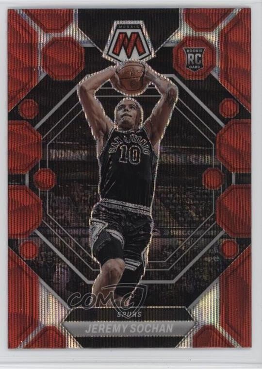 2022-23 Panini Mosaic Rookies Red Wave Mosaic Prizm Jeremy Sochan #226 15t1
