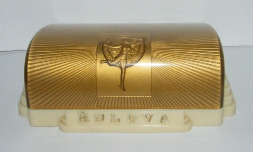 Antike Vintage Art Deco Zelluloid Bulova Fifth Ave NY Uhr Präsentationsgehäuse BOX - Bild 4 von 15