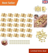 50 Pcs Mini Hinge Small Hinges for Crafts DIY Miniature Hinge for Vintage Doo...