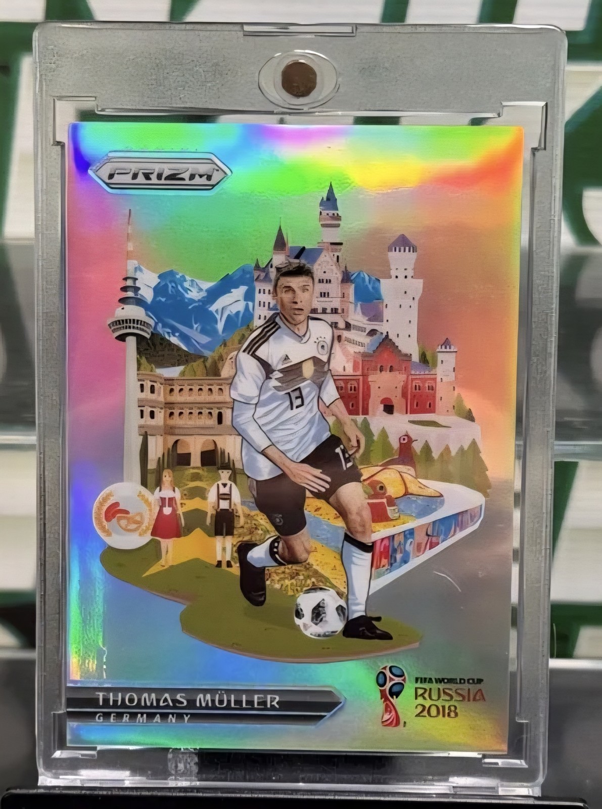 2018 Panini Prizm World Cup Thomas Muller National Landmarks Case Hit SSP