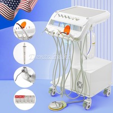 Portable Dental Mobile Delivery System Cart Treatment Work Compressor 4Hole