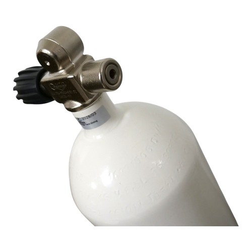 B-Ware 8,5 Liter 232bar weiß mit Brückenventil rechts und Lackkratzer - Bild 5 von 5